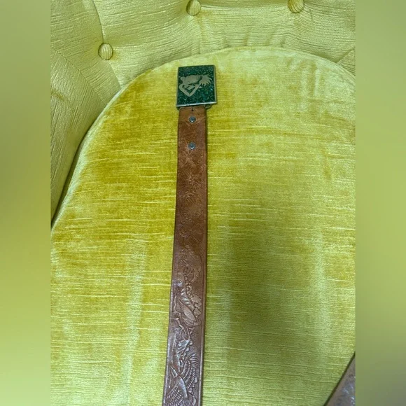 Sterling,  Gf and turquoise Native American belt and Aztec with turquoise - Picture 9 of 12